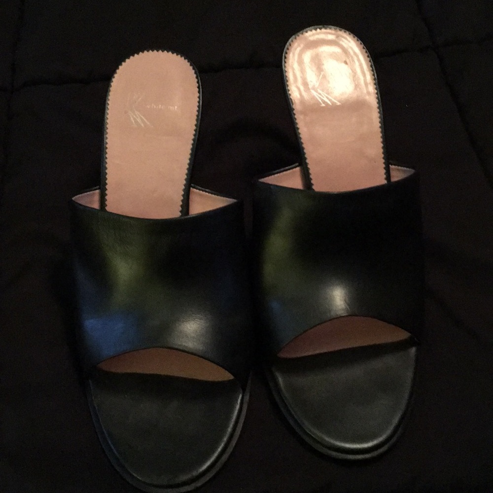 White Mountain Navy Heeled Sandal